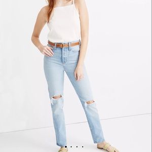 Madewell Classic Straight Leg Jeans in Hartsville Wash Size 32 NWT